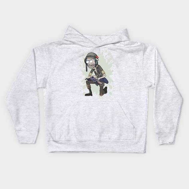 Soldier Kids Hoodie by Alien cat